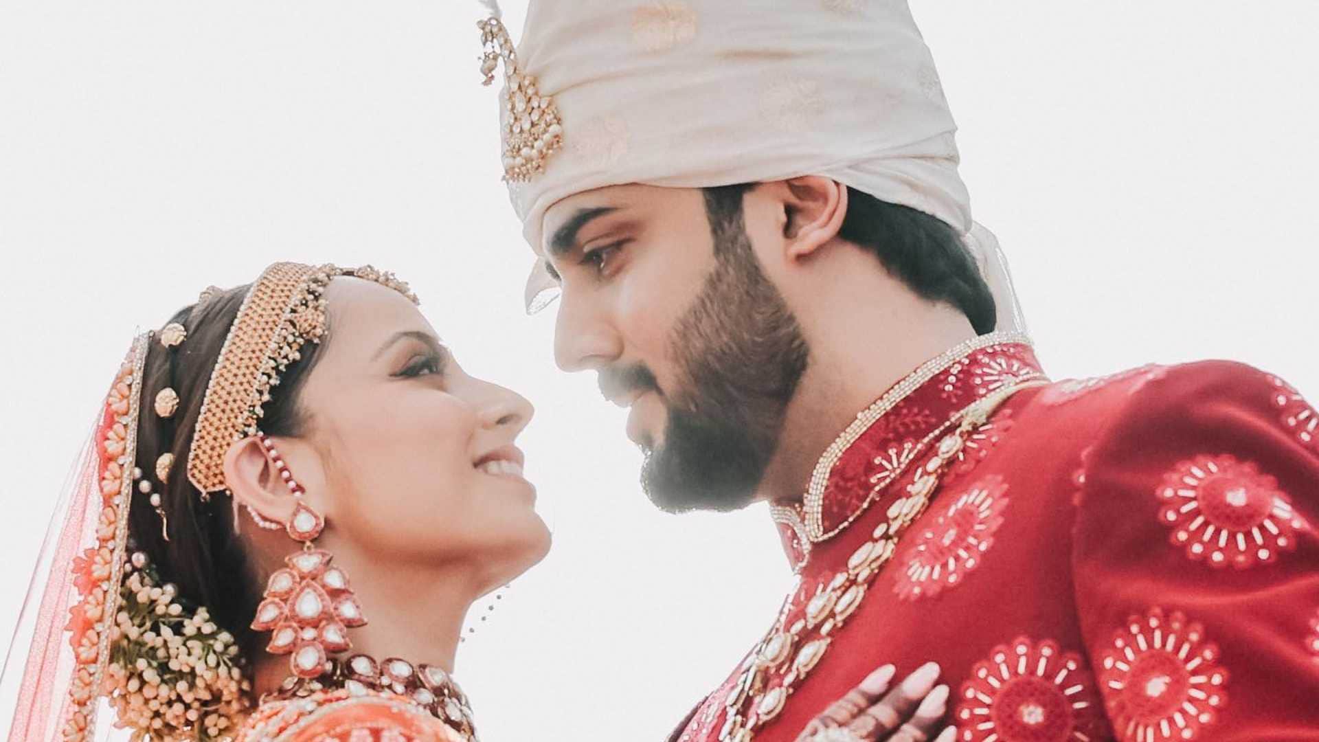 Shrenu Parikh Akshay Mhatre wedding pictures viral on social media captioned Taken forever watch photos