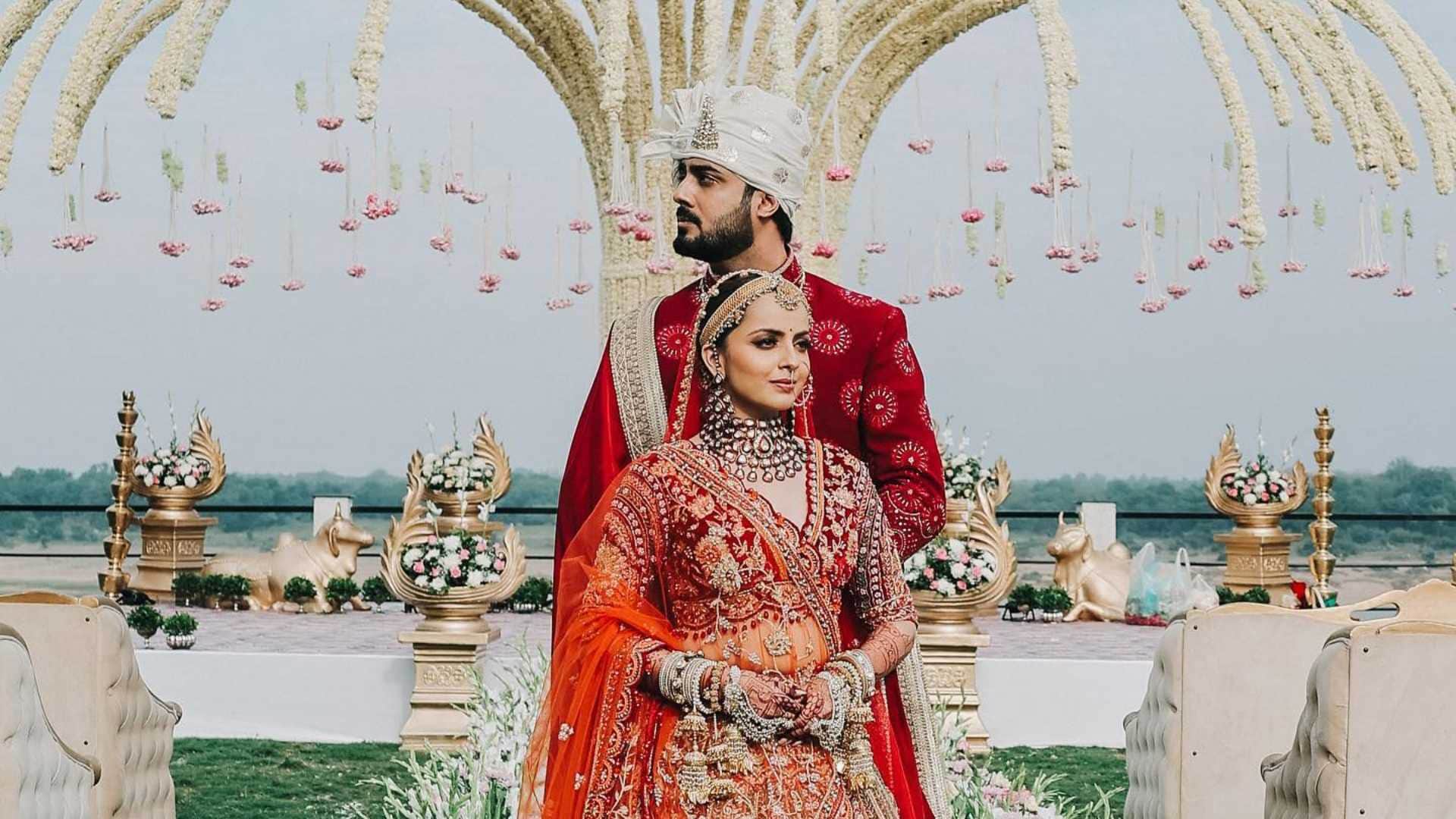 Shrenu Parikh Akshay Mhatre wedding pictures viral on social media captioned Taken forever watch photos