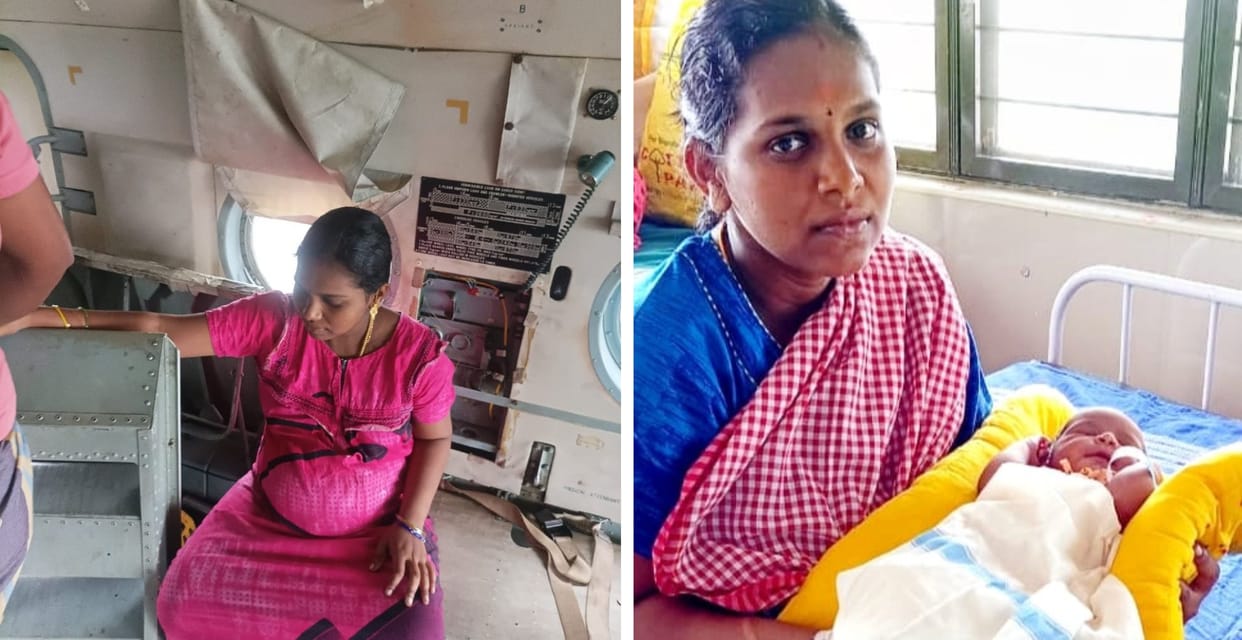 tamil nadu flood woman airlift by indian air force gave birth to baby in madurai