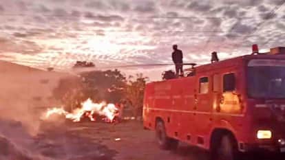 A massive fire broke out late night in the biomass industry in Betul.