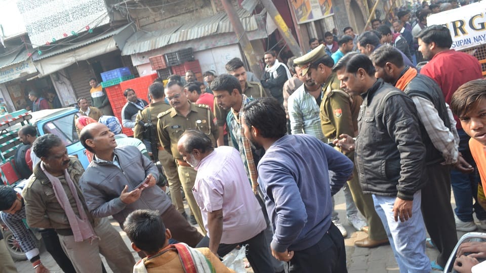 Bullets fired in market due to chair stuck in bike