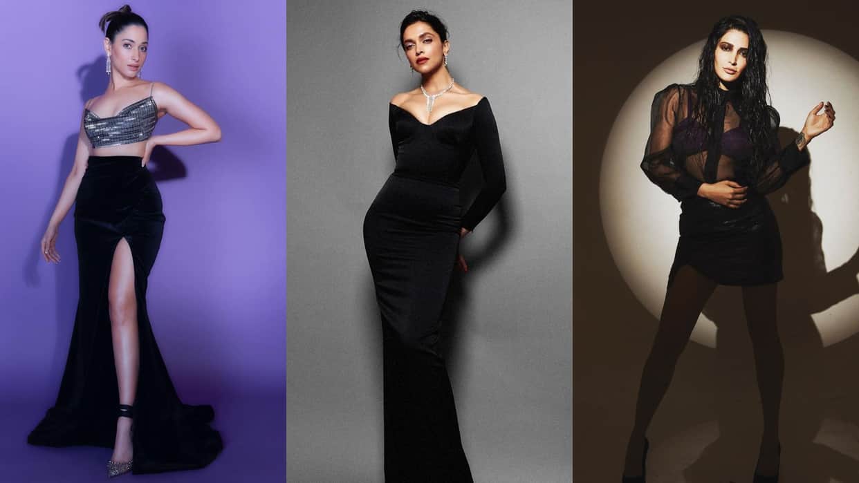 New Year 2024 trendy black dress for new year party