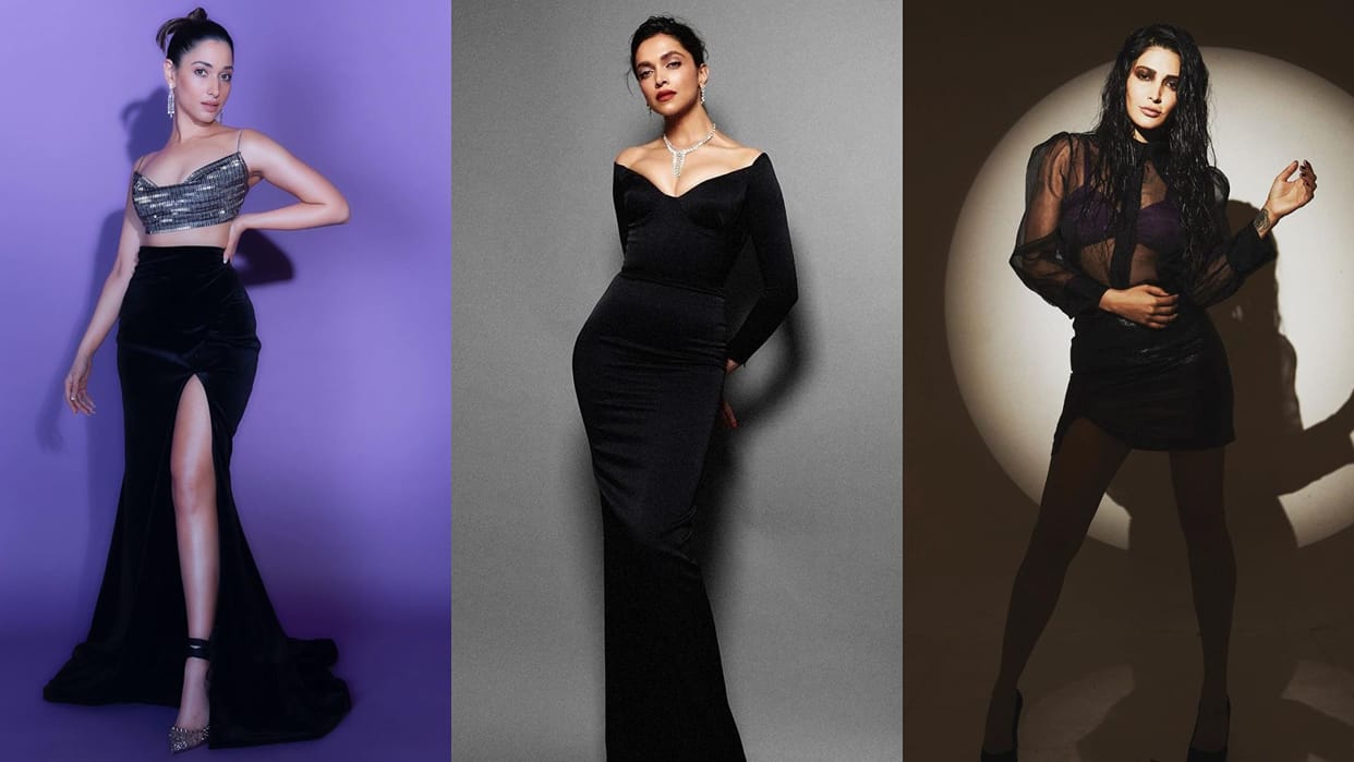New Year 2024 trendy black dress for new year party