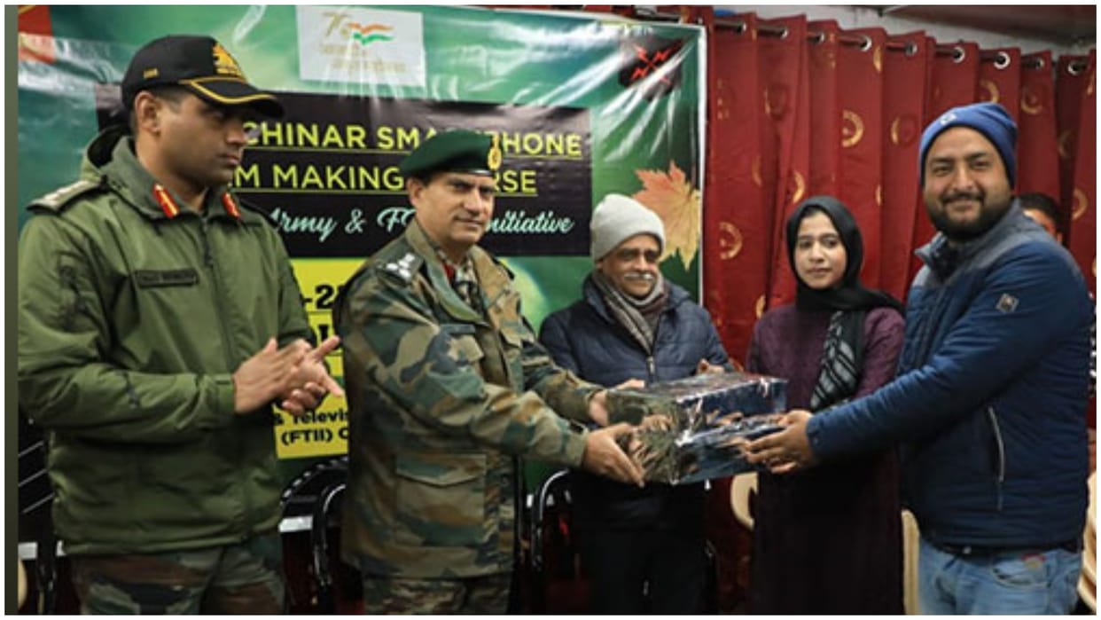 The Indian Army conducted a Smart Phone Film Making Course in collaboration with FTII Pune