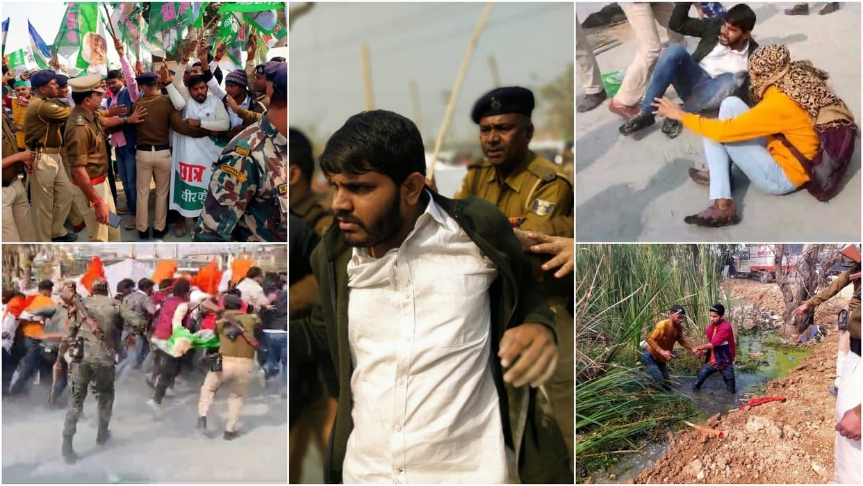 Bihar: Lathi charge on members of several student organizations protesting against Senate meeting at VKSU Ara