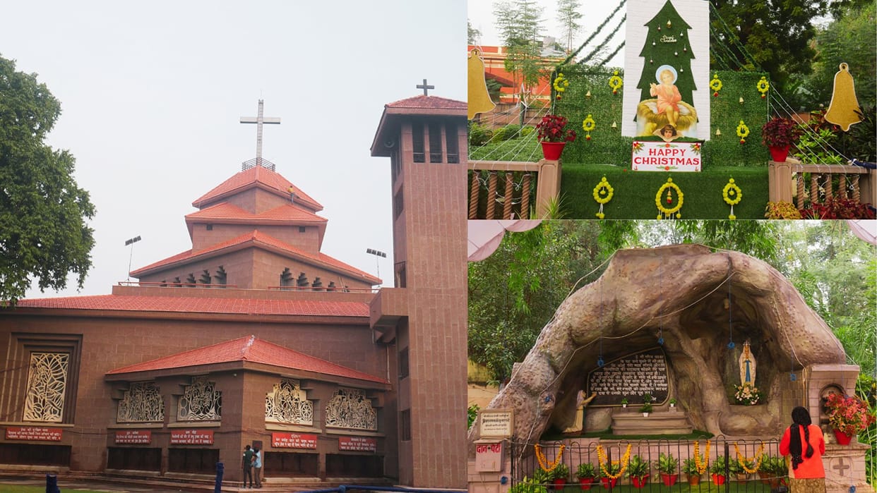 Christmas 2023 prayers offered in Bhojpuri in churches with preparations for Christmas in varanasi