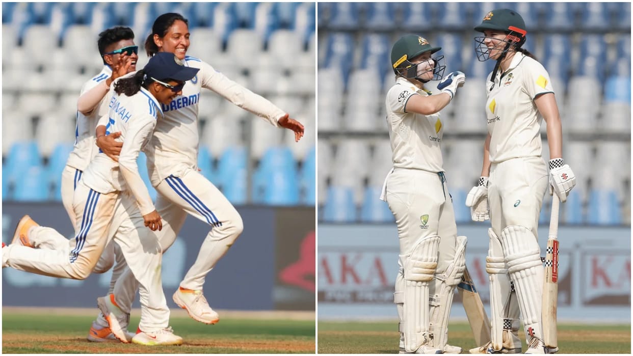 IND W vs AUS W Test Live Score: India Women vs Australia Women 1st Test Day 3 Match Scorecard Updates