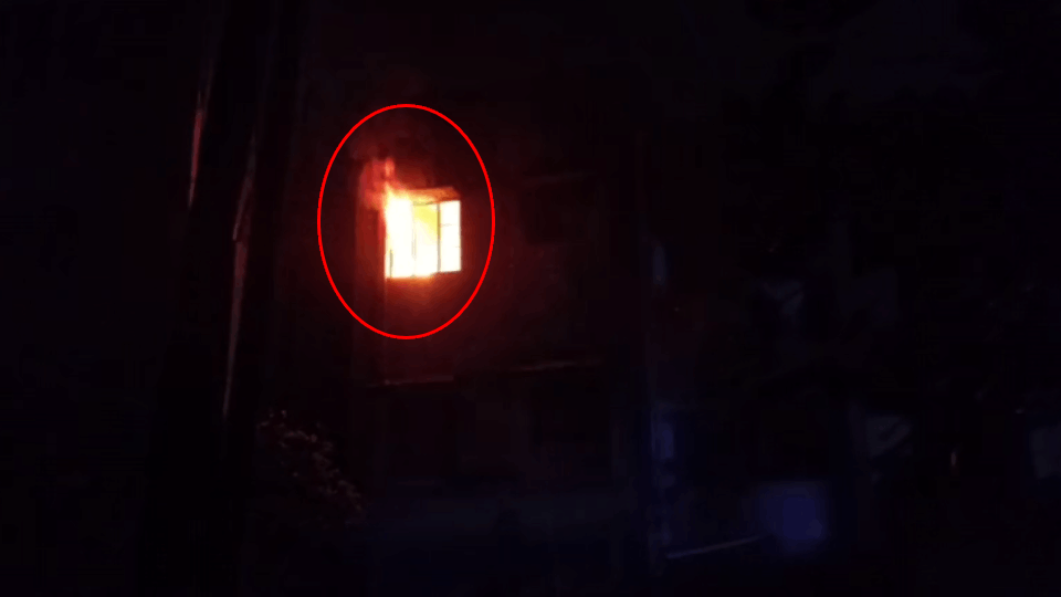 massive fire broke out in a quarter of a colony in Korba