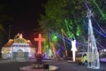 उज्जैन में चर्च पर की गई आकर्षक सजावट