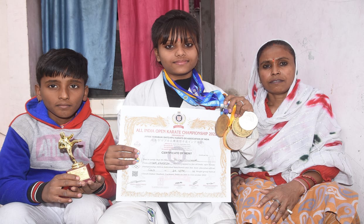 Mother washing utensils in others houses, daughters bag filled with medals, Palak is also a teacher and Refere