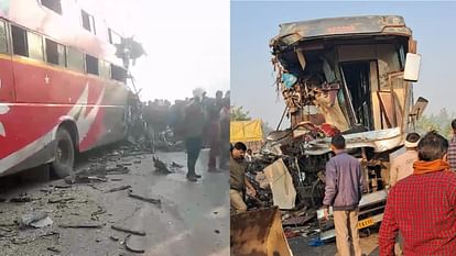 theree died and many injured in an accident in Dharasava in bahraich.