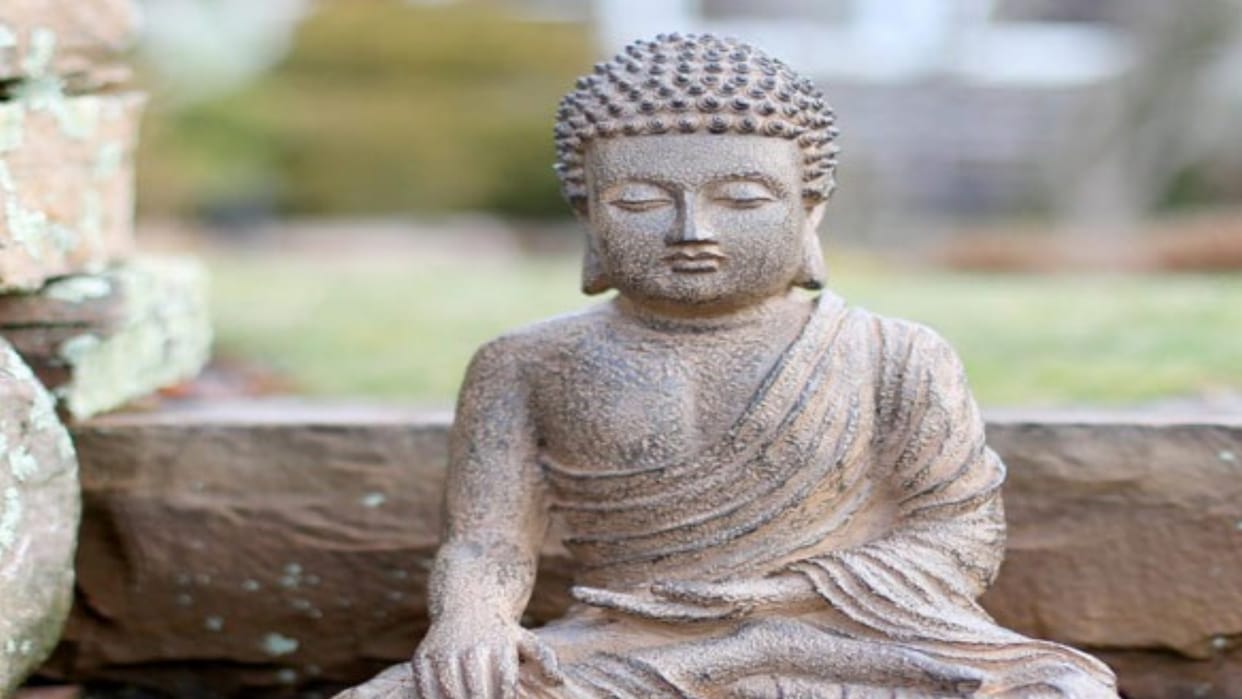 Broken statue of Buddhist kept safe in Handiya Kotwali, remains were found during excavation.