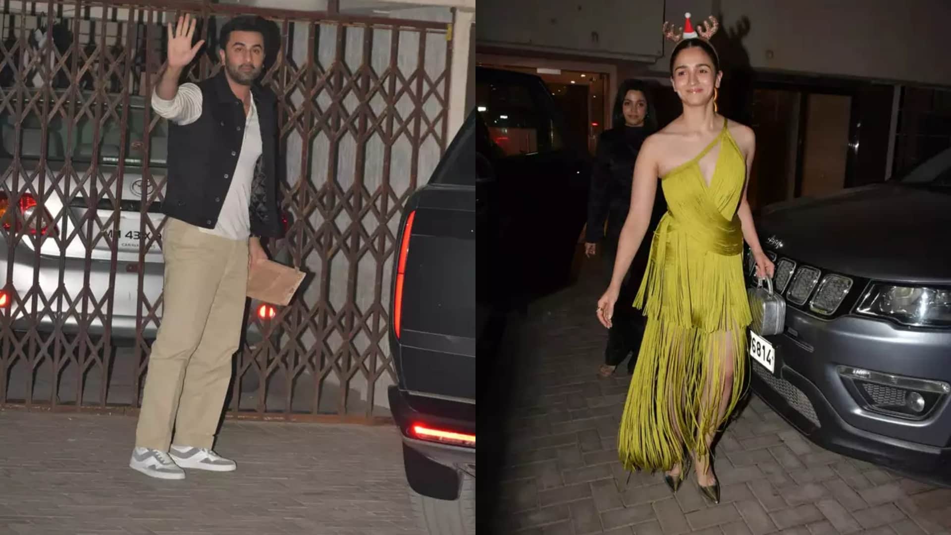 Christmas 2023 Ranbir Kapoor Alia Bhatt Karan Johar Ayan Mukerji Celebrate Festival at Mahesh Bhatt Residence
