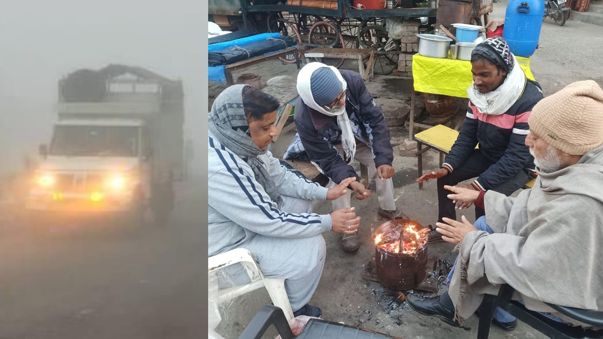 Kaithal: Two cars collided due to fog
