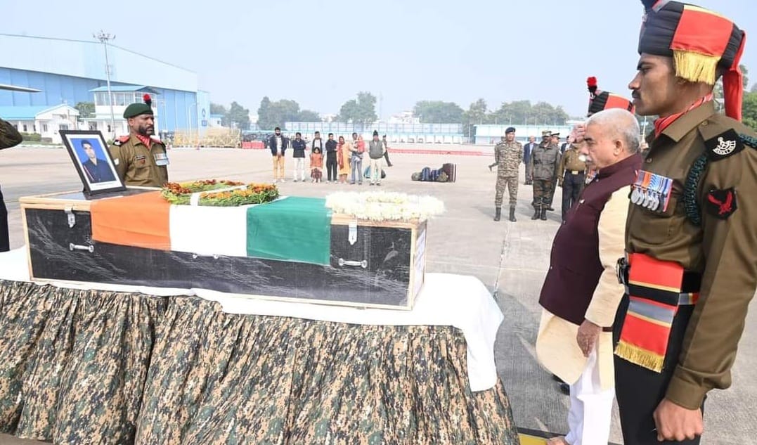 Martyr Karan Singhs mortal remains reached village, Martyred in terrorist attack in Jammu and Kashmir