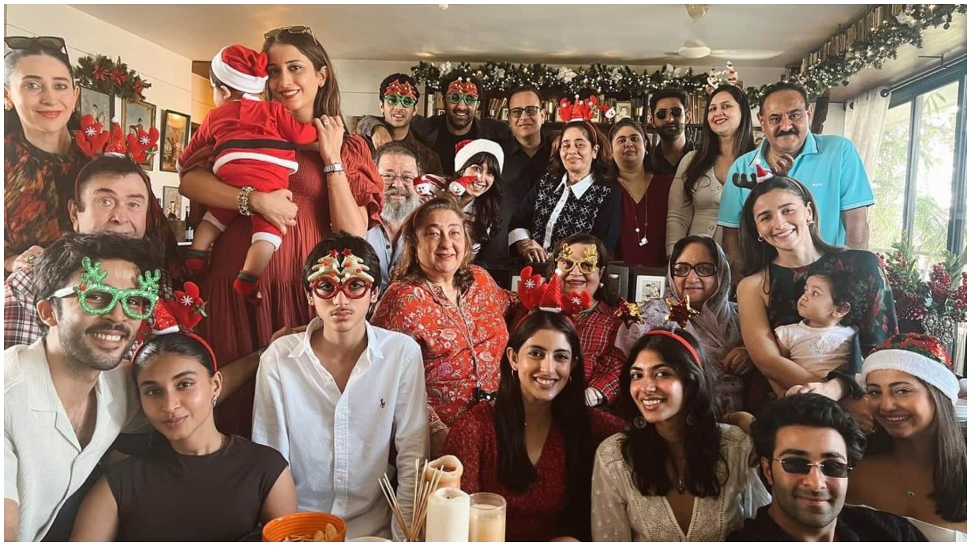 Agastya and Navya Naveli Nanda Celebrates Christmas with Kapoor Family shares photos with ranbir alia bhatt