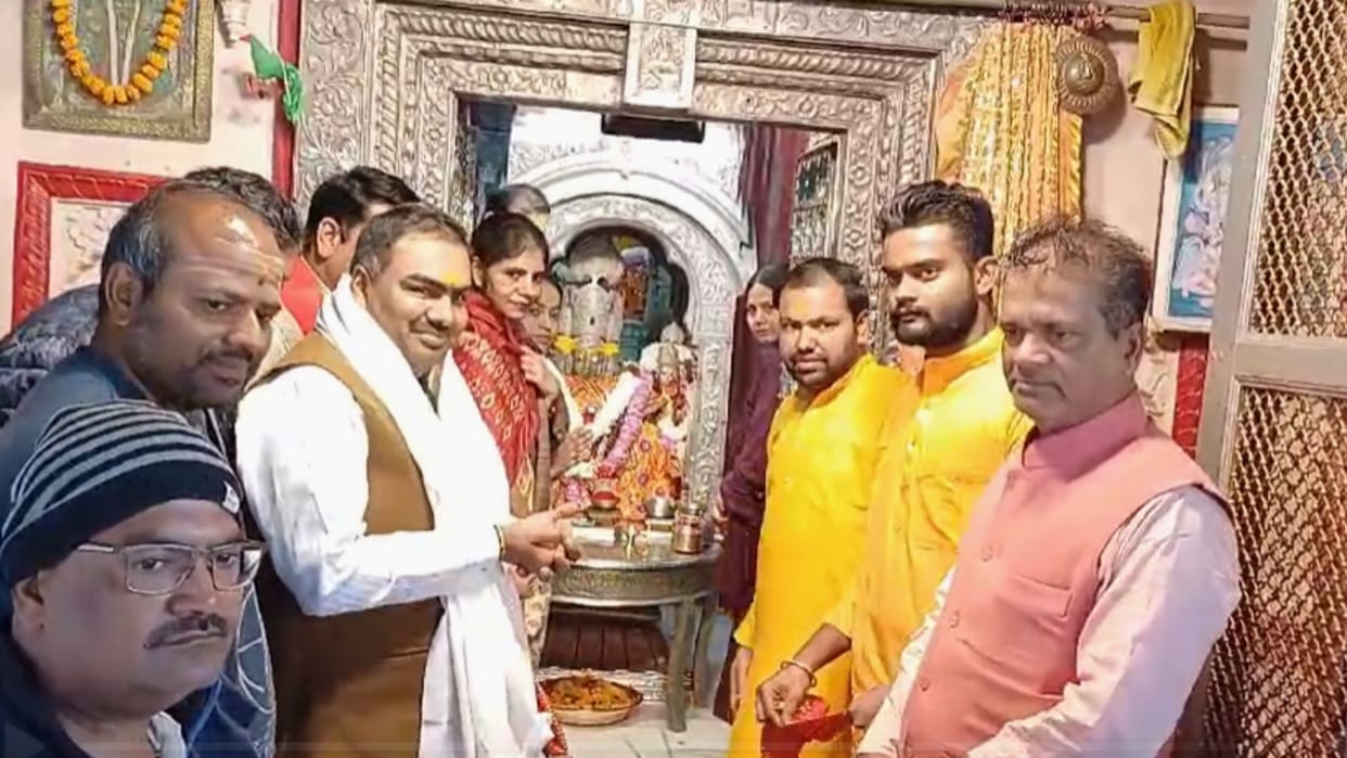 BJP state organization general secretary Chandrashekhar visited Brahma temple