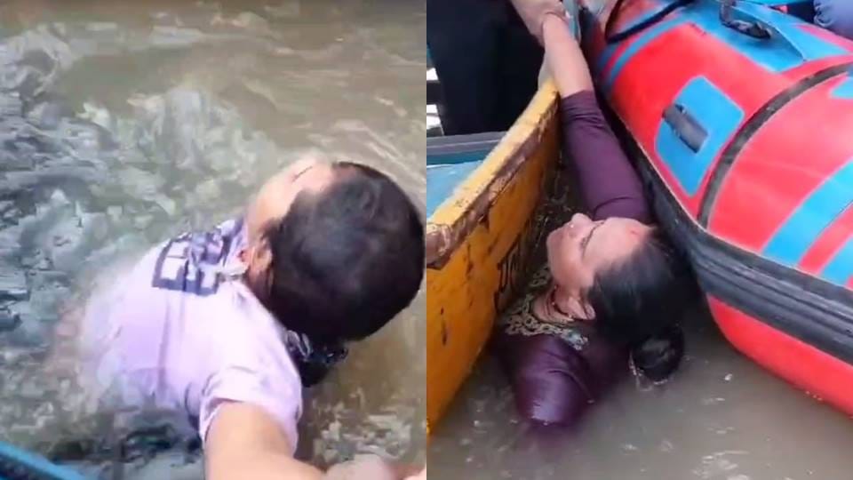 Mother and daughter jumped into Ganga in Gajraula divers arrived and saved their lives