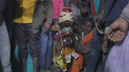 अनोखी शादी: पगड़ी लगाकर 500 बरातियों के साथ पहुंचा बछड़ा, बछिया के संग लिए सात फेरे A unique marriage in Bahraich for the message to save cows.