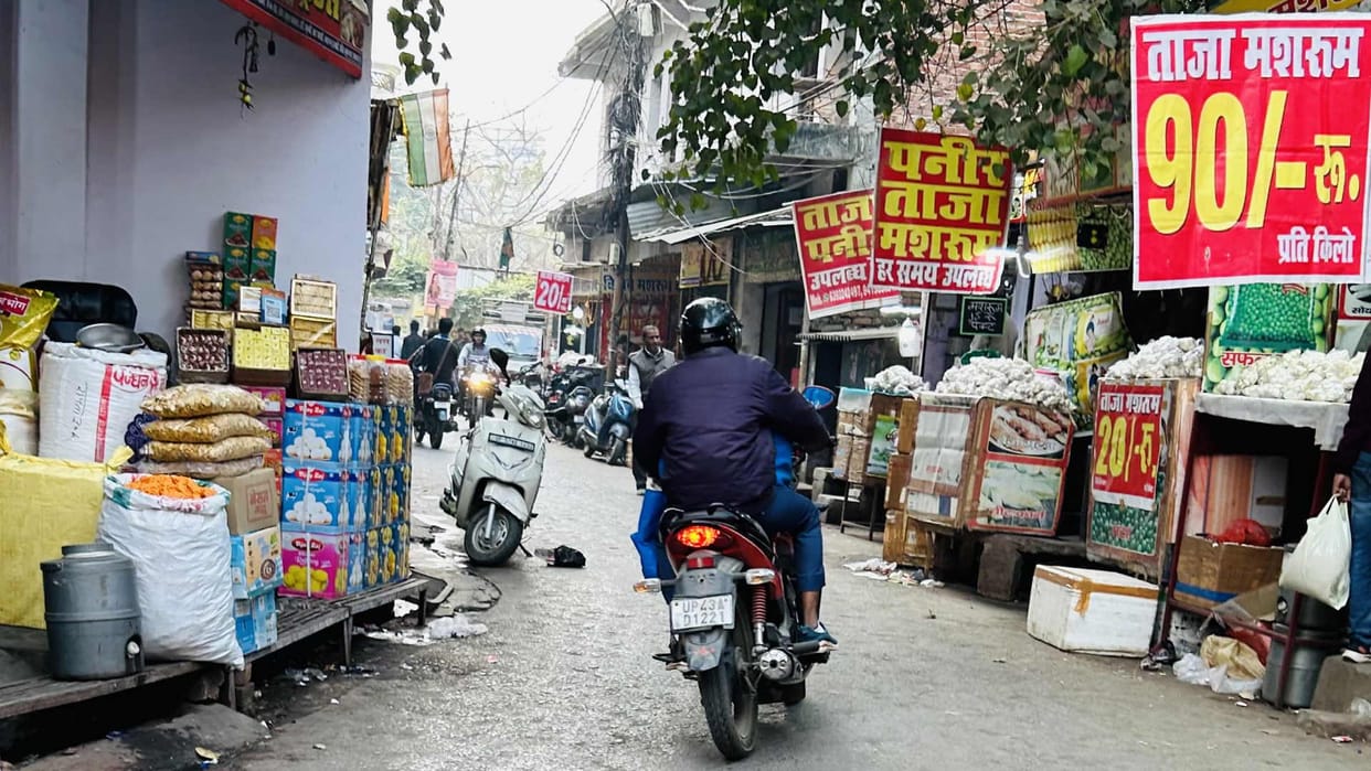 24 feet road in markets connected to Golghar six feet left after occupation
