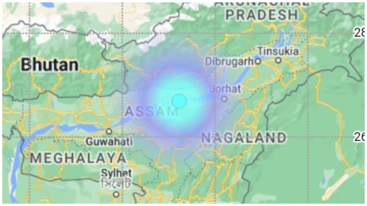 Assam EarthquakeToday 3.4 Magniture Quake Hits Assam Tezpur Full News in Hindi
