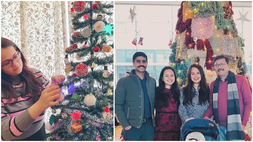 IAS Tina Dabi And Ria Dabi Christmas Celebration Pics IAS Pradeep Gawande IPS Manish Kumar