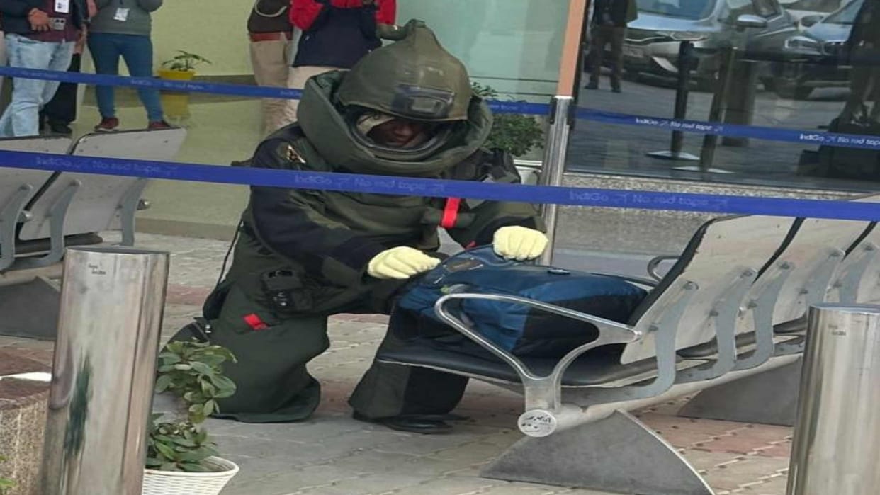 Mock drill Panic due to information about bomb at airport