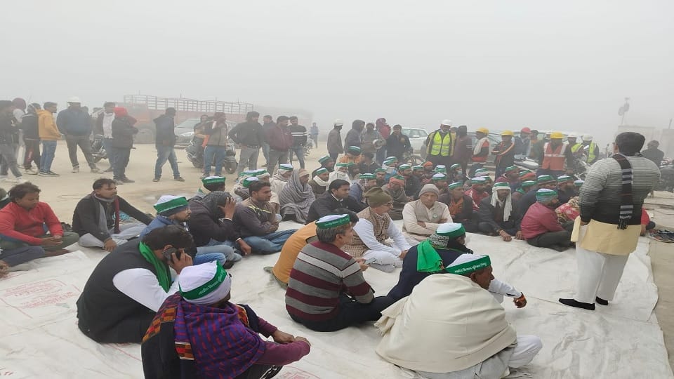 Bharatiya Kisan Union Bhanu demonstrated in Greater Noida