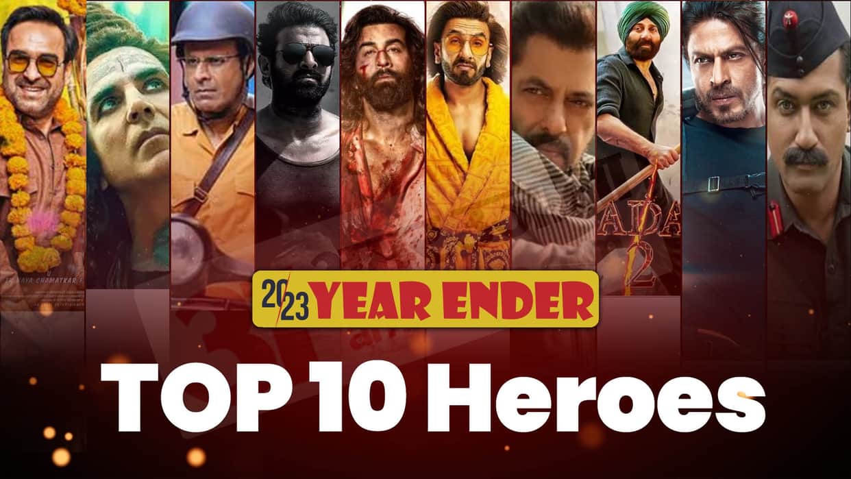 Amar Ujala Hit Parade 2023 Year Ender Top 10 Heroes of Hindi Cinema ShahRukh Khan Ranbir Kapoor Manoj Bajpayee