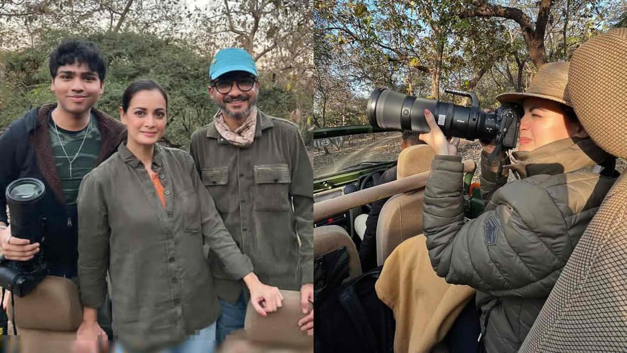 Dia Mirza Enjoys Jungle Safari With Husband Vaibhav Rekhi And Son Avyaan actress showed a glimpse