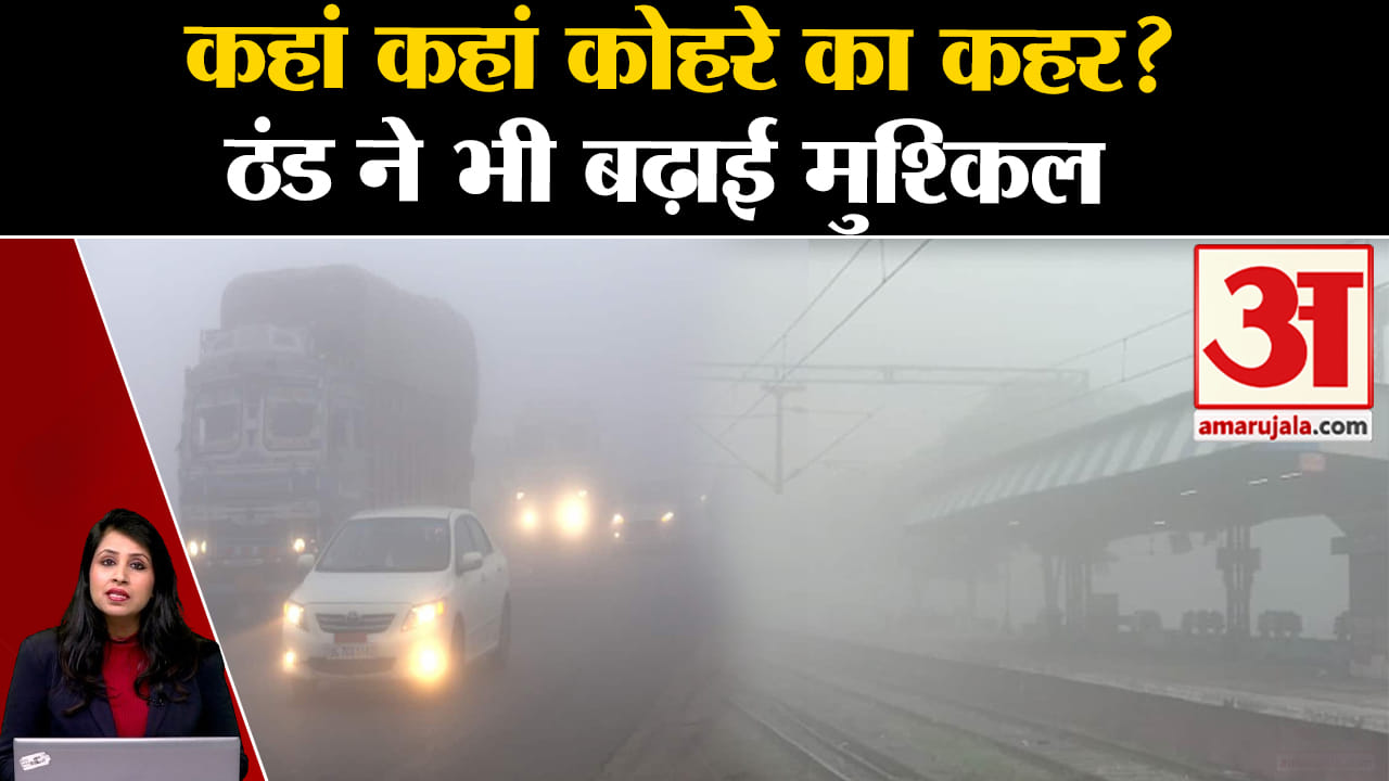 Winter Weather Report: Delhi-Ncr में घने कोहरे की वजह से Zero Visibility में रेंगती नजर आईं गाड़ियां