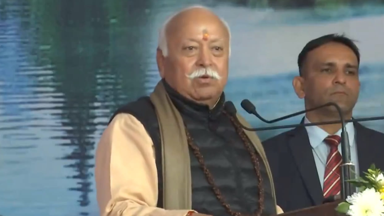 RSS chief Mohan Bhagwat arrived in Kolkata on two-day visit to West Bengal