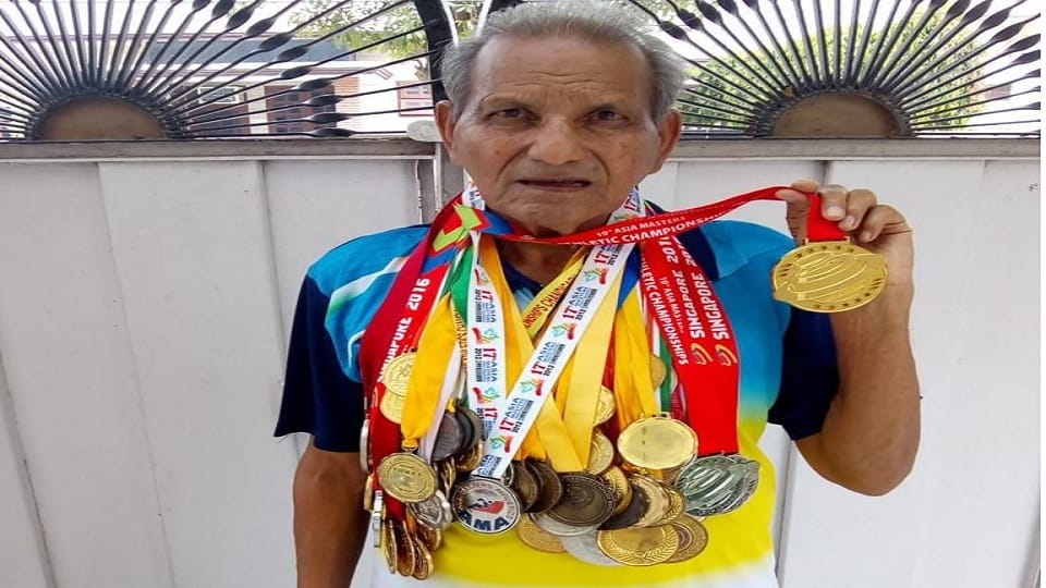 Hisar: age at which people hold stick, At age of 85 Dr Sangwan is winning medals, has won 75 medals