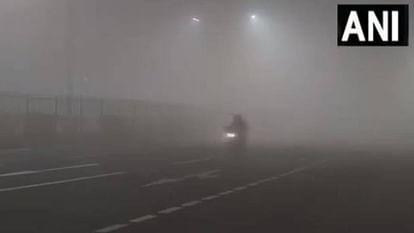 Mathura Weather Forecast Update Today pilgrimage town was covered with fog visibility on highway almost zero