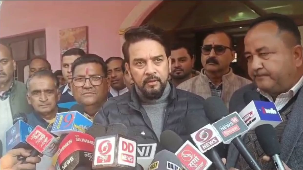 Union Minister Anurag Thakur hits out at Himachal Congress Government