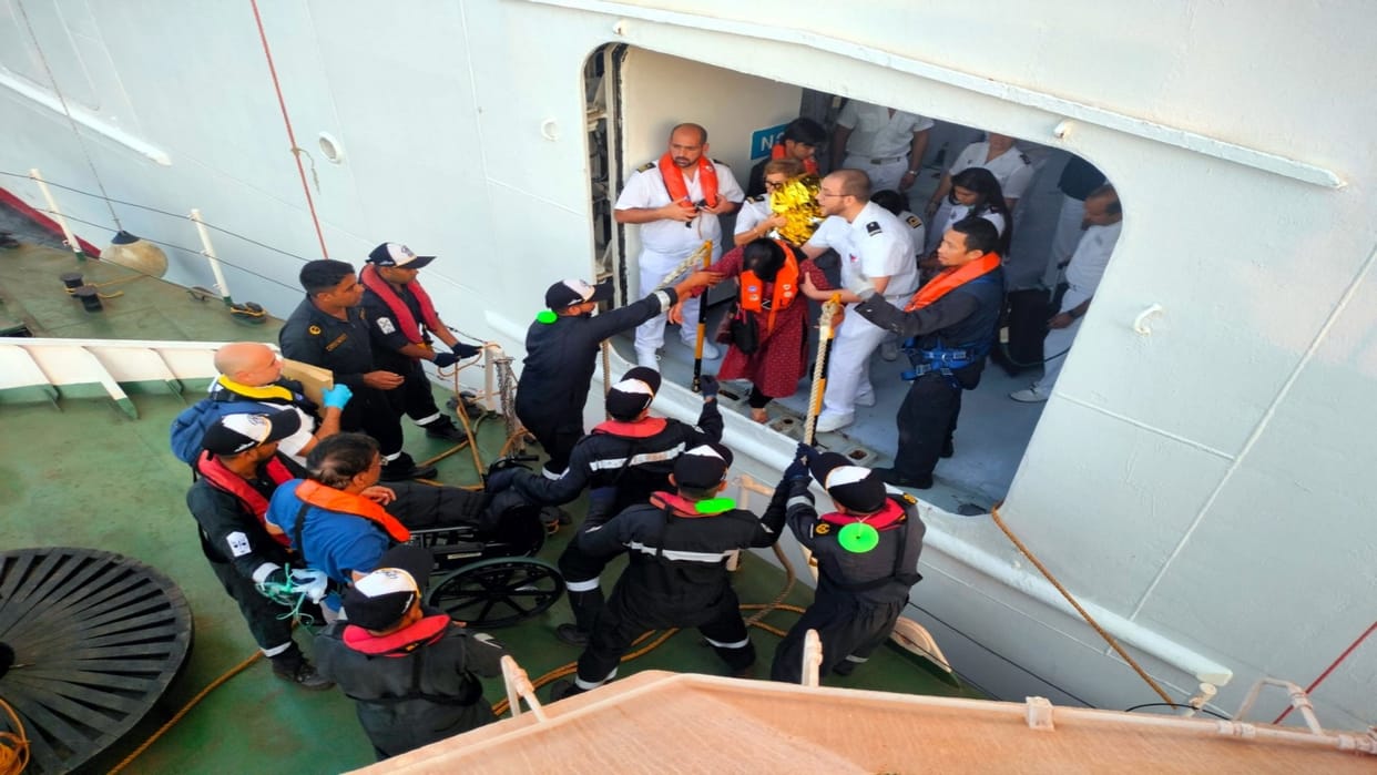 Coast Guard evacuates passenger with heart ailment from cruise liner, brings him to hospital in Panaji