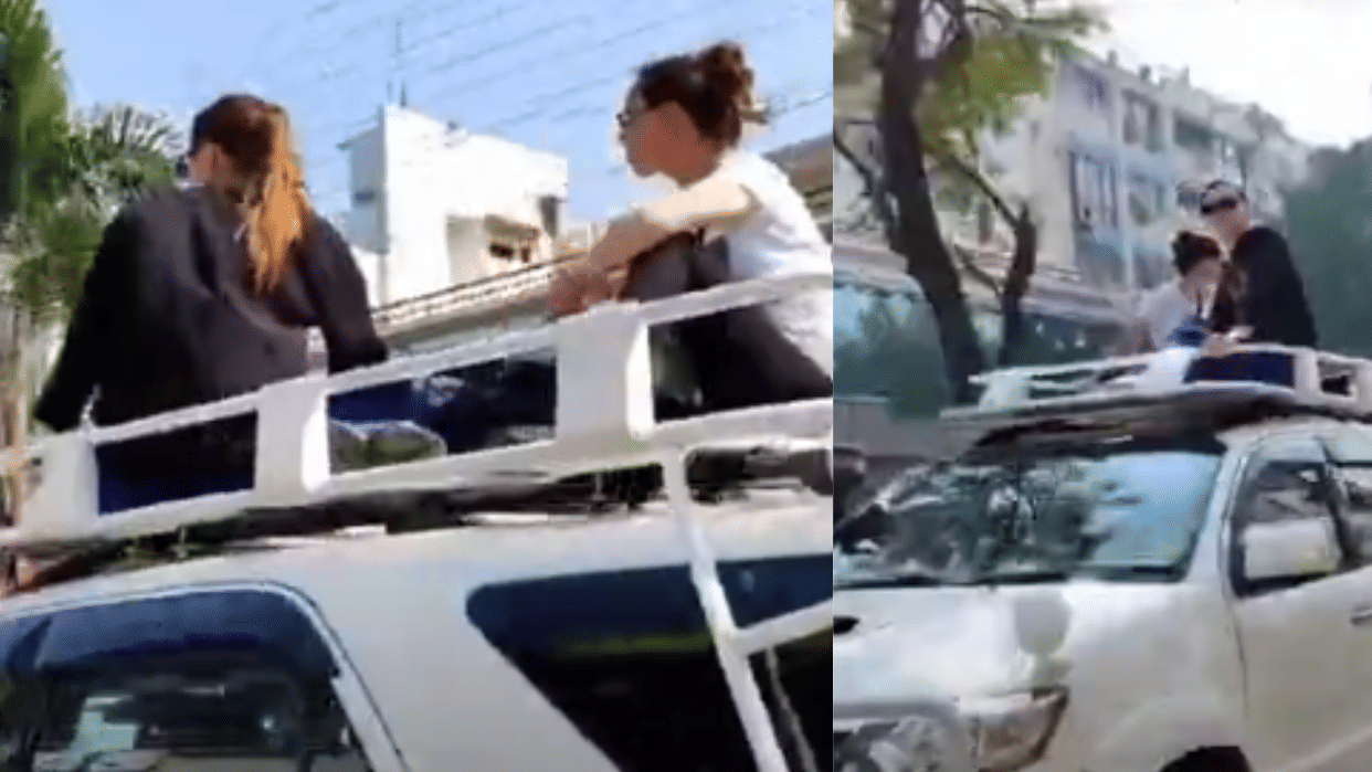 Indore News car foreign girl viral video