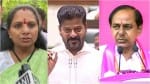 के कविता, सीएम रेवंत रेड्डी और पूर्व मुख्यमंत्री केसीआर (फाइल)
