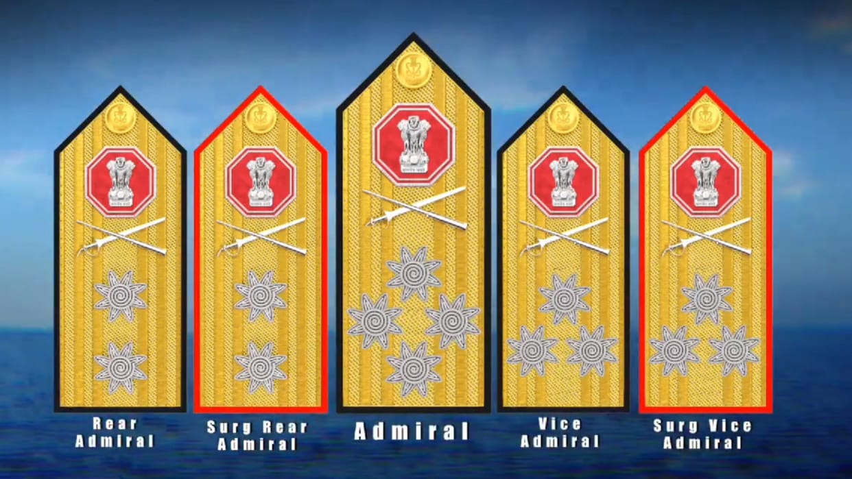 Indian Navy released new epaulettes of Admirals inspired by the royal seal of Shivaji Maharaj