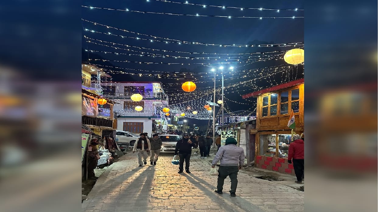 New Year 2024 300 tourists reached Harshil to welcome new year