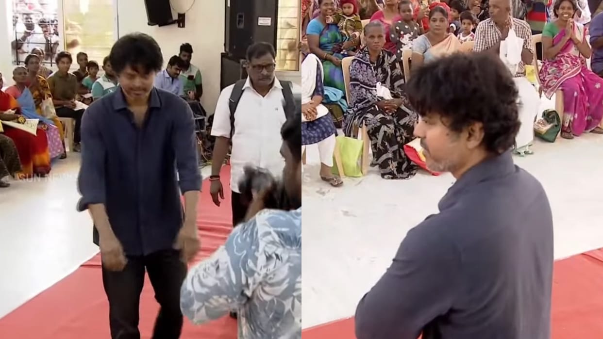 Leo Actor Thalapathy Vijay seen helping flood victims, video goes viral on social media