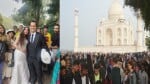 घंटों इंतजार फिर हो पा रहा ताज का दीदार: वीकेंड पर पहुंचे 50 हजार से अधिक सैलानी