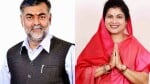 मंत्री प्रह्लाद पटेल और मंत्री कृष्णा गौर।