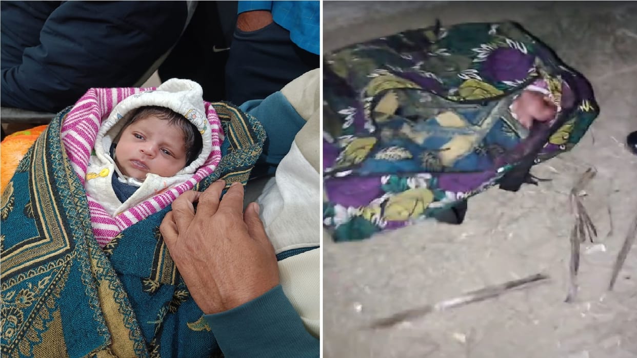 Baby girl found alive in bag under culvert in Bareilly