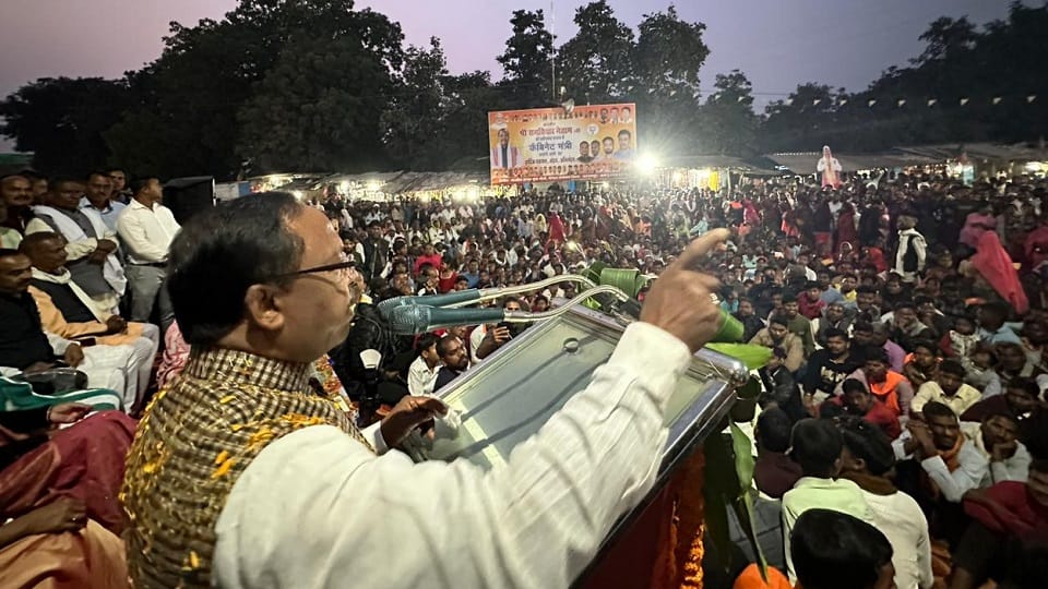 Ramvichar Netam got a warm welcome on reaching his home village after becoming a minister in Balrampur