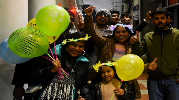 Delhi immersed in celebrations to welcome New Year 2024 see pictures