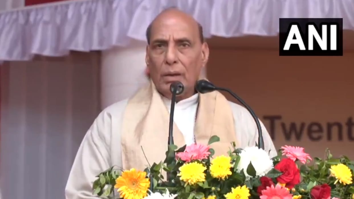 Defence Minister Rajnath Singh attends the 21st Convocation Ceremony of Tezpur University in Assam