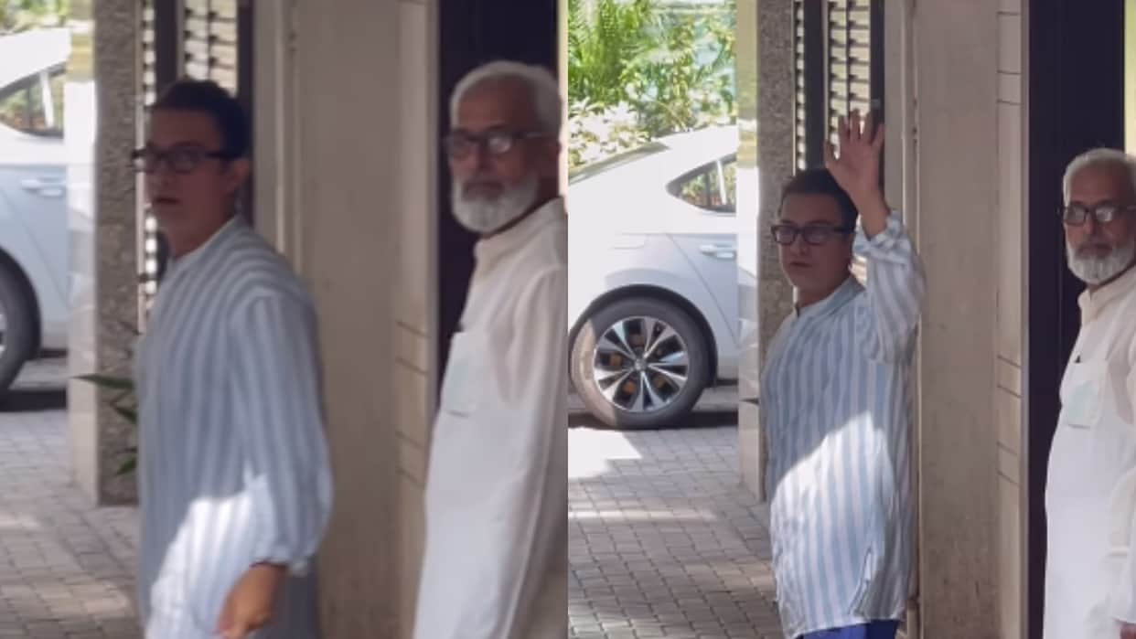 Ira Khan Wedding Preparations Bollywood Actor Aamir Khan Spotted at Reena Dutta House