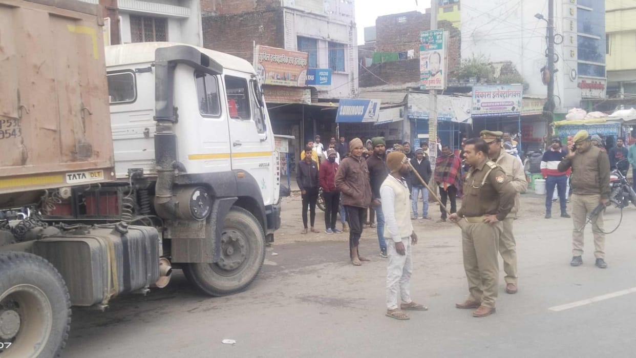 Wheels of buses stopped due to drivers strike