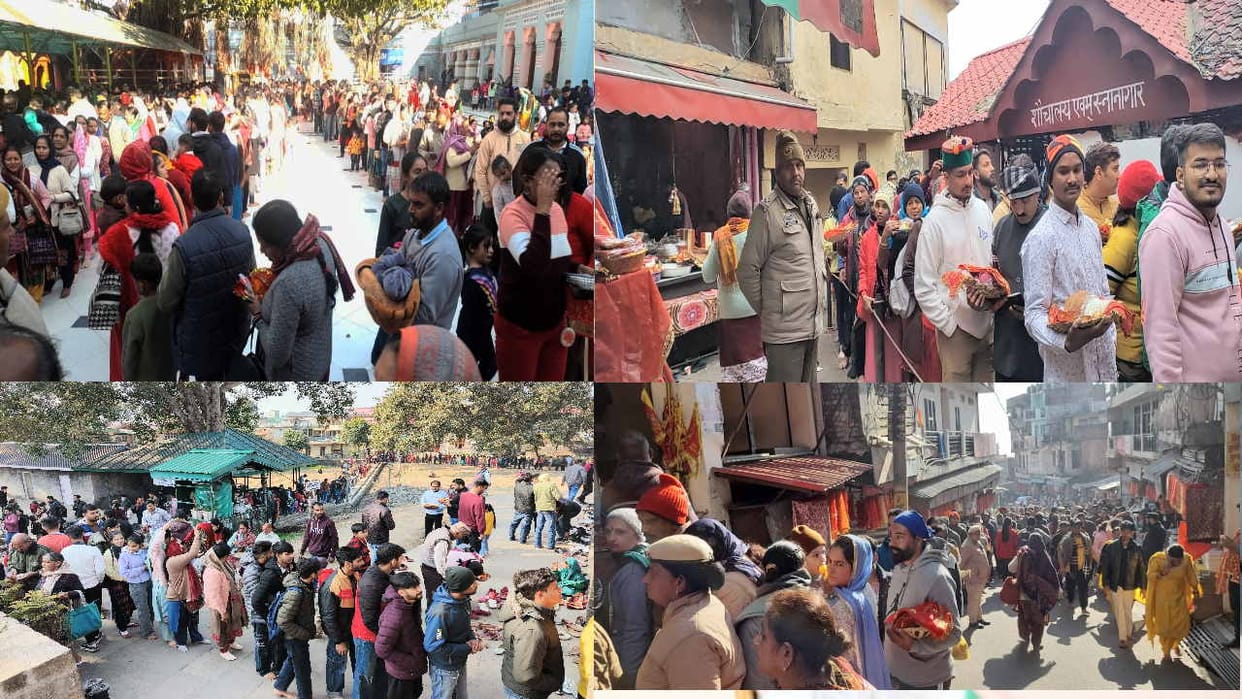 1.42 lakh devotees started the new year by paying obeisance at the Shaktipeeths of Himachal.